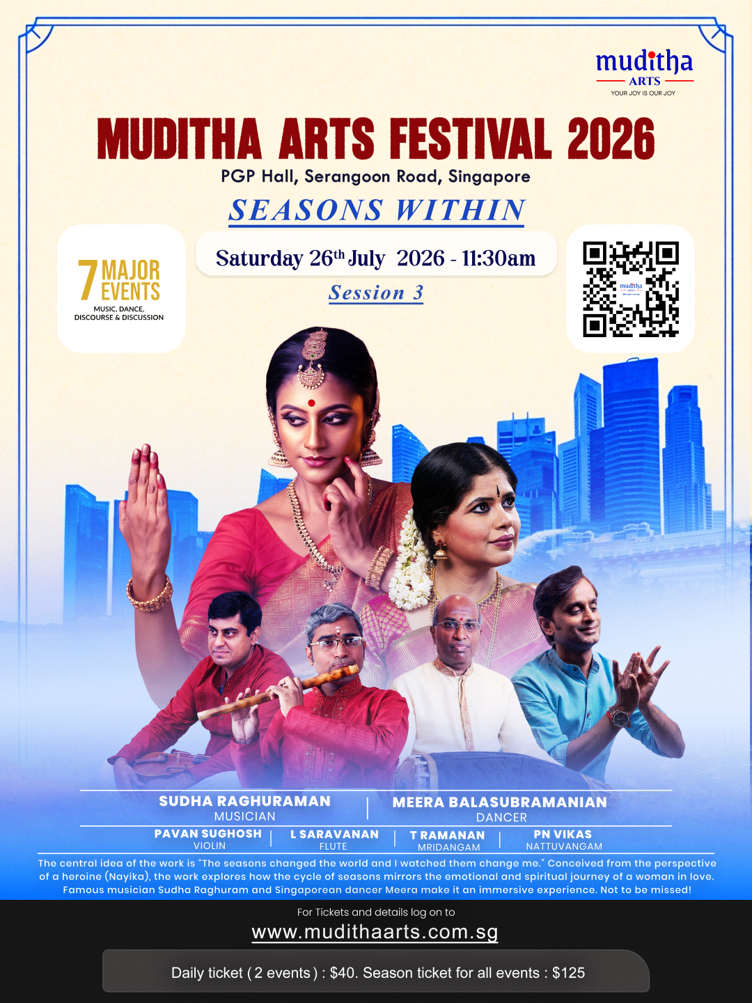 Seasons Within - Bharatanatyam Dance - Sunday 26 July – 11.30am